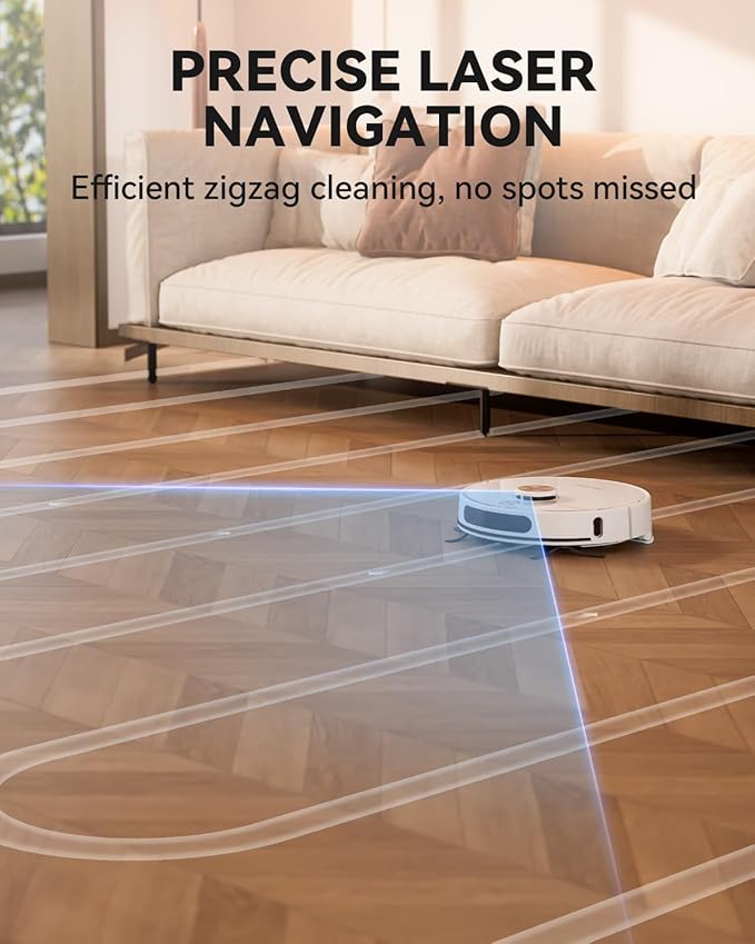 Robot Vacuum and Mop Combo,Self Emptying Station for 70 Days Cleaner with LiDAR Navigation Smart Mapping & Max Strong 8000Pa Suction WiFi/App/Alexa Voice Control, Obstacle Avoidance for Hard Floors