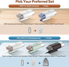 Newbealer Dual Voltage Garment Steamer 120V/220V, 1200W Powerful Steamer for Clothes, Home & Travel Use, Horizontal & Vertical Steaming, 20s Heat-up, Foldable, 1.72lbs, 180ml (Brown)