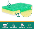 Scrub Sponge, Dual-Sided Temperature-Responsive Scrubber - Non-Scratch - Multipurpose Dish Sponges for Kitchens, Bathrooms, and Outdoor Use - 8 Pack