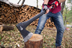 INTERTOOL 36 Inch Chopping Axe | Heavy Duty Wood Cutting & Felling Axe for Firewood | 2.8lb Head with Shock Absorbing Fiberglass Handle | HT-0264