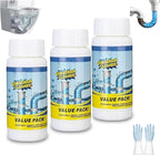 Powerful Sink and Drain Cleaner for Clogged Pipes, Kitchen, Bathroom and Shower (3PCS)