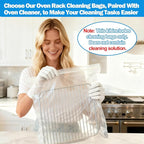 XANGNIER 3 Pack No Scrub Oven Rack Cleaning Bags 27.5*19.6 in,No Cleaner Included,Simple to Use,No Messy Hands Reusable Leakproof Soaking Cleaner Bags for Removable Metal Rack,BBQ Grills,Grill Grate