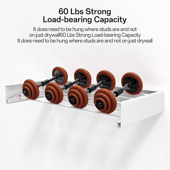 Wall Mounted Drying Rack for Laundry 40'', Folding Drying Rack Clothing Wall Mount with 5 Rods, Space Saving for Indoor Outdoor Bathroom Balcony (White, 40'')