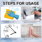 Mold Remover Gel, Mold Stain Cleaner for Bathroom, Household Shower, Kitchen Sinks, Toilet, Tile, Grout, Walls, Washing Machine and Refrigerator Strips - 4 Fl.Oz(Pack of 2)