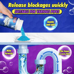 Wild Tornado Sink and Drain Cleaner, Pipeline Dredging Agent, Pipe dredging agent, Powerful Sink & Toilet Clog Remover, Powerful Version Cleaning for Kitchen & Bathroom Cleaning, 1PCS (Lavender)