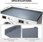 Gashell Washer Dryer Countertop, 27.5" x 54" Bamboo Washer and Dryer Countertop for Laundry Room Organization (Gray)