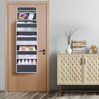 Univivi Over The Door Organizer with 6 Side Mesh Pockets, 5 Shelf Door Hanging Organizer Large Capacity Door Storage for Closet Nursery Bedroom Dorm and Baby Essential