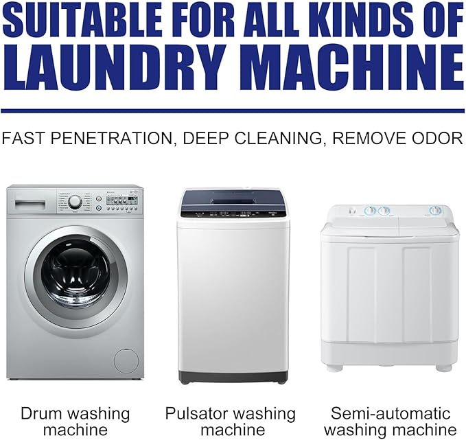 Washing Machine Cleaner Powder, 2025 Best Deep Clean for Front or Top Load Washers, Inside Drum and Laundry Tub Seal, HE Washer Cleaning Solution for Long-Removes Odor (36)