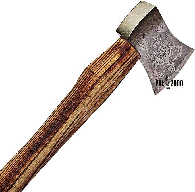 Splitting Axe Camping Chopping Hatchet Viking Tomahawk Battle Hunting Outdoor Solid Wood Handle 9912