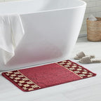 Zahari Home Elegant Rose Classic Bathroom Rug Modern Bath Rug Luxury Contemporary Decor Beautiful Shower Mat Unique Design Stylish Bathroom Runner Rug Bath Shower Tub Décor