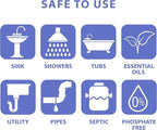 SANI 360° Sani Sticks Drain Cleaner and Deodorizer, 24 Count, Unscented Enzyme Pipe Cleaners, Eliminate Odors, Prevent Clogged Drains, Safe for Sinks, Bathtub Drains, Septic Tanks