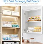 JYPS Laundry Pods Container&Dryer Sheet Holder 2in1.Transparent Acrylic Double-Layer Storage Box With Bamboo Lid. The Large Capacity Design Makes It Easy To Store And Organize Your Belongings Neatly