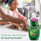 Bundle of 1 Glass Cleaner Spray 23 oz and 1 Liquid Dish Soap 8 fl oz Bundle with 1 Microfiber Cleaning Cloth