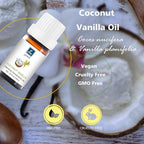 Coconut Vanilla Essential Oil - Natural Perfume for Aromatherapy, Perfume Making, Candles, Soap, Room Spray, Diffuser Blends - Organic, 10mL Undiluted - Pack of 2