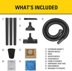 Stanley - SL18129 Wet/Dry Vacuum, 4 Gallon, 4 Horsepower, Stainless Steel Tank Silver+yellow