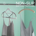 20 Pack Heavy Duty Plastic Hangers, Non Slip Clothes Hangers with Rubber Pads and 360° Hook - Thin Space Saving Hanger, Closet Organizer for Shirt, Pants, Suit, Skirt,Coat - Gray