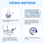 CHMI 100 Pack Toilet Bowl Cleaner Tablets, Long-lasting Bathroom Toilet Tank Cleaner.(Blue)