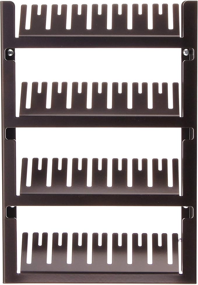 Angelynn's Wall Mounted Large Statement Finger Ring Holder Display, Cufflink/Cuff Link Storage, Hanging Closet Body Jewelry Organizer Men and Women, Jaymes Rubbed Bronze 9" x13 1/4"