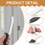 uxcell 5pcs Crevice Cleaning Brush, Hard Bristle Gap Scrub Brush, Bathroom Cleaning Tools for Window Bathroom Faucet Gap, White