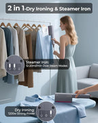 1200W Travel Steamer for Clothes Portable Mini, Dual Voltage, Small Foldable Clothes Steamer and Iron, Compact Garment steamer,15s Fast Heat-Up, Pluggable Cable, Worldwide Travel (110-220V)