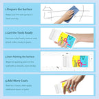 White Paint for Wall Touch up Paint for Walls, Portable Small Roller Brush Wall Repair Tool - No Extra Tools Required, Low VOC