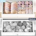 DIMJ Drawer Organizer Clothes 26 Pack - Foldable Baby Organizers and Storage & Closet Organizers for Bedroom, Closet - Nursery Organization Dresser Dividers for underwear, Sock,Bra, Belt, Tie,White