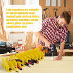Plier Organizer, 4 Pack Pliers Organizer for Tools Cutters with Extendable Design & Non-Slip Rubber Base, 40 Slots Drawer Organizers for Tools, Wrenches, Screwdrivers,Green&Yellow