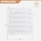 STORAGE MANIAC Sweater Drying Rack, Mesh Clothes Drying Rack, Stackable Laundry Drying Rack, Lay Flat Dryer for Delicates, Portable Dry Rack for Indoor or Outdoor, White, 6-Pack