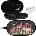 Double Eyeglasses Case, Hard Shell Dual Sunglasses Organizer with Zipper Clip Travel Glasses Storage for Women Men
