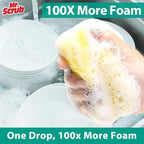 Sponges Kitchen Scrub Dish Sponge Scouring Pad, 36 Pack Cleaning Brush Scrubber Supplies for Soap, Dishwashing Dinnerware Sets Pan Pot Towels Cloth Rags Holder Glass Dishwasher Sink Bathroom