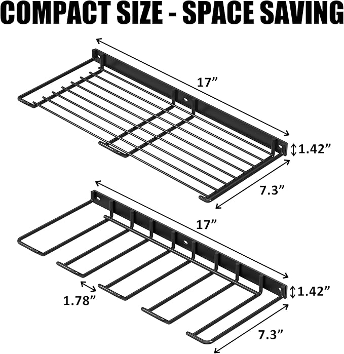 UNITEDPOWER Wall Mounted Drill Rack & Tool Shelf, Power Tool Organizer Holder, Heavy Duty Utility Storage Rack for Cordless, Battery Powered Hand Tools, Workshop, Shed, Garage