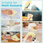 Matthew Microfiber Cleaning Cloth Roll 72Pack (12" x 12") Reusable Paper Towels&Washable Tear Away Towels,Ultra Water Absorbent Lint&Streak Free Cleaning Rags for Glass,Dishwash,Bathroom,Cars-Yellow