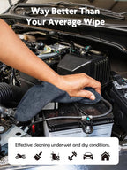 Fantasticlean Microfiber Cleaning Cloth Roll -150 Pack, Tear Away Microfiber Towels, 12" x 12", Reusable, Washable, Ultra Absorbent Dishcloth for Car, Home Supplies, Pet, Kitchen (White & Dimgrey)