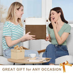 Collapsible Fabric Storage Cubes 11x11 Cube Storage Bins, 4 Pack Closet Baskets Box with Handles for Organizing, Shelf, Toys, Clothes, Home, Office, Nursery (Brown&White)