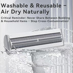 Pet Hair Remover & Lint Roller- Remove Cat/Dog Hair from Car Interiors, Furniture, Couch, Carpet and Bedding - Reusable & Washable Animal Fur Removal Tool for Pet Owners (Gray & White)