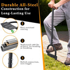 Manual Edger Lawn Tool, 39 Inch V-Shaped Garden Lawn Edger with Foot Pedal & T-Handle for Lawn Care, Heavy Duty Hand Lawn Edging for Driveway, Garden Bed, Sidewalk