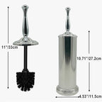Brushed Nickel Toilet Bowl Brush with Holder, Durable Bathroom Cleaning Tool, Modern Design for Easy Toilet Maintenance, Bathroom Cleaner Brush for Efficient Cleaning and Hygiene