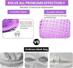 Bra Laundry Bag for Delicates, Machine Mesh Laundry Bags, Lingerie Protector for Bras, 2025 Upgrade No-Fallout Design - Lockable Zipper & 2 Keys for Bras, Underwear, Fits A-38DDCup