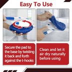 10Pcs Shower Scrubber Refill Pads Compatible with Clorox Tub & Tile Scrubber, Durable Blue Non-Scratch Replacement Pads for Bathroom & Toilet Wall Floor Cleaning