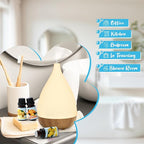 Housekeeping Fragrance Oils Set, Essential Oil Gift Set for Diffuser, Clean Scent Diffuser Oil, Use with Wool Dryer Balls - Lemon, Sweet Orange, White Tea, Fresh Linen, Freesia, Grapefruit