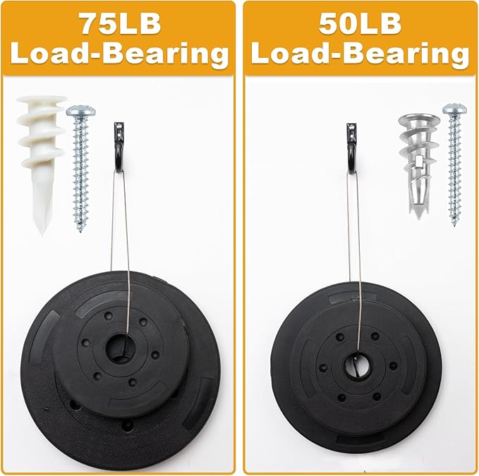 KURUI Self Drilling Drywall Anchors Assortment Kit, 200PCs Picture Hanging Kit for Frame,Curtain Rods,Art Hanging, 100PCs #6 Heavy Duty Metal Dry Wall Anchors 100PCs #8 Plastic Drywall Hangers