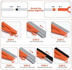 MAVRIZ Air Broom with Removable Rubber Strip and Broom Bristle, Squeegee Broom for Indoor Cleaning, Multifunctional Floor Squeegee for Dust, Hair, Liquids