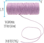 The Beadsmith 100% Hemp Cord – Purple Color – 2mm, 197 Foot Spool, 20LB Test Strength – Twine for Jewelry Making, Macrame, Paper Crafts, Gardening, Scrapbooking, Home Décor, DIY String Art & More