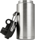 Kerilyn Insulated Half Gallon Jug with Handle, 64oz Stainless Steel, Large Double Vacuum Water Bottle for Hot & Cold Drinks, Wide Mouth, Sweat Proof, Great for Travel, Camping, Black