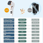 Hoxida Electric Callus Remover for Feet (with Dander Vacuum Cleaner), Quartz, Rechargeable Foot Pedicure Tools Foot File, Professional Foot Care Kit Deadskin Remover with 3Heads&2Speed,LCD Display