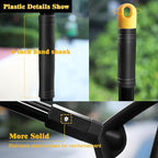 Heavy Duty Broom Outdoor and Indoor, 2 Pack Commercial Angle Brooms with Longer Handle, Perfect Black Broom for Garage, Kitchen, Courtyard, Restaurant