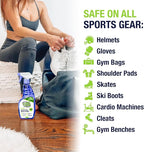 Vapor Fresh Sports Cleaner and Deodorizer - For Boxing Gloves, Sports Pads, Helmets, Gym Bags, Gym Equipment and More - Naturally Powered By Plants, 16 Fl Oz (3-Pack)