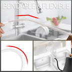 Heavy Duty Straw Cleaner Brush - 4 Pack 12.6 Inch Flexible Full-Cover Brushes with Large Handle, Reusable Pipe & Tube Cleaner Set (0.23", 0.31", 0.39", 0.47" Diameters)