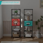 SINGAYE 6 Shelves Bathroom Organizers and Storage Shelf Wire Closet Metal Pantry Kitchen Small Garage Shelving Unit Laundry Room Organization Home Tall Rack Balck 10" D x 16" W x 60”H