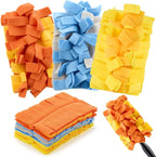 Zubebe 6 Pcs Duster Refill Reusable Fleece Duster Refills Feather Flat Dusters Multi Surface Washable Cleaning Pads Tools for Home, Blinds, Car, Pet, Furniture, Fans (Stylish Color)